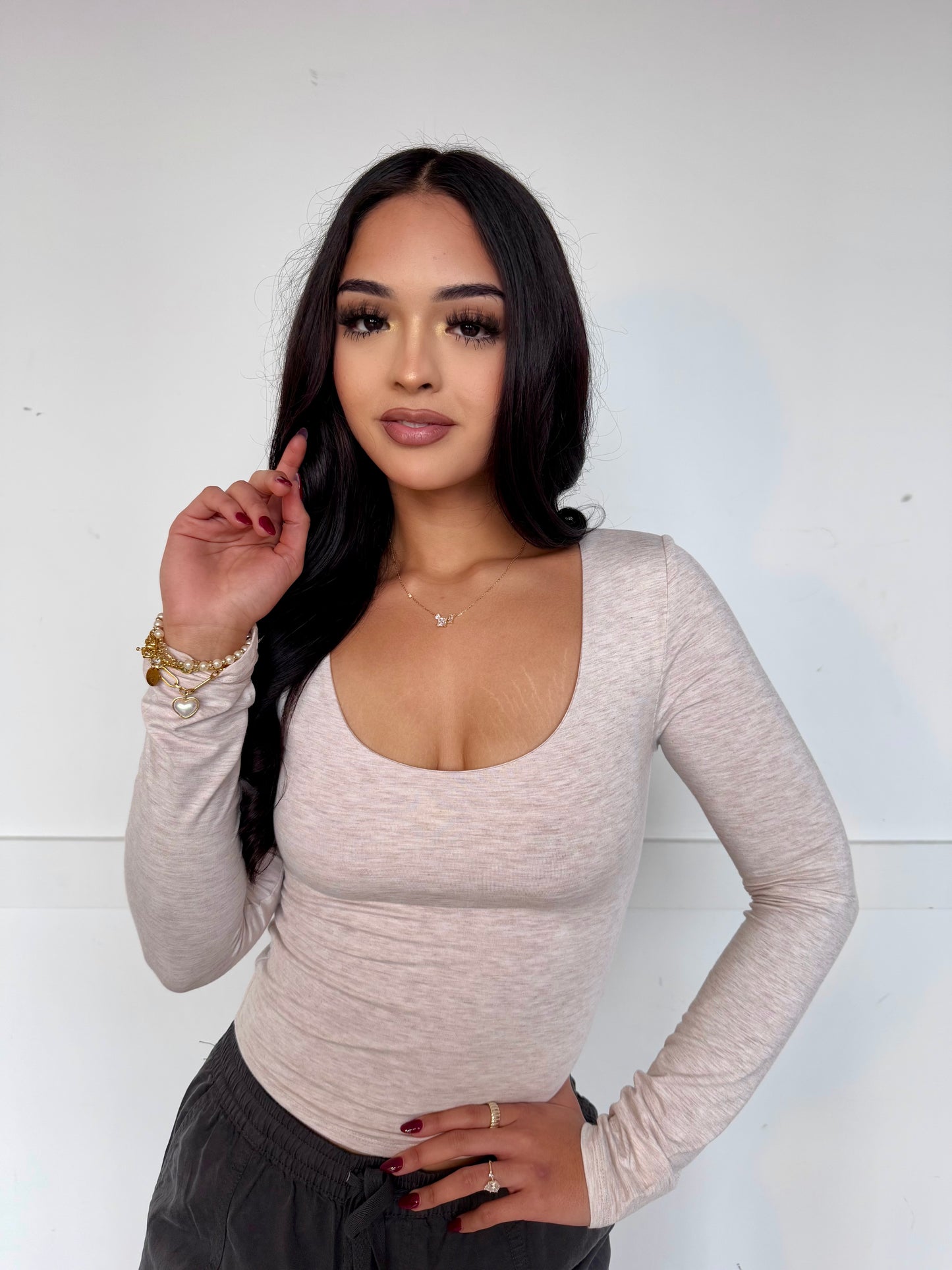 Like butter long sleeve- oatmeal