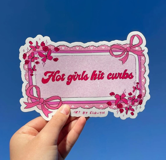 Hot Girls Hit Curbs Bumper Sticker
