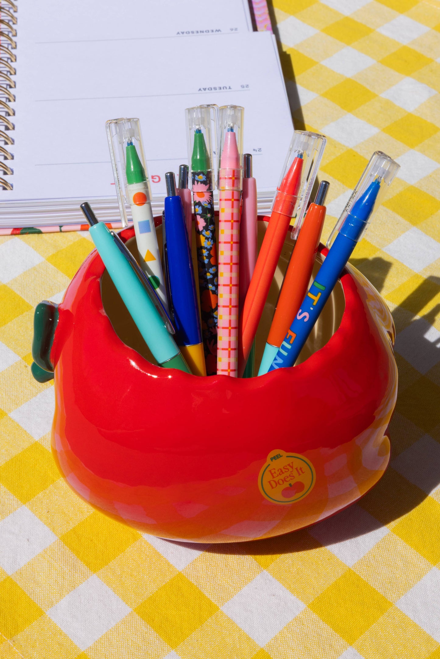 Ceramic Pencil Cup, Apple