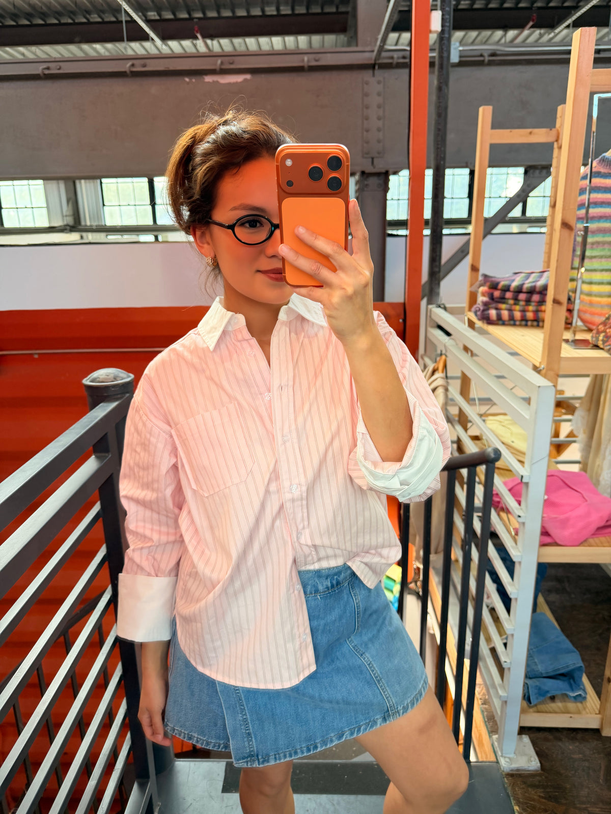 The Margot Pinstripe Button-up