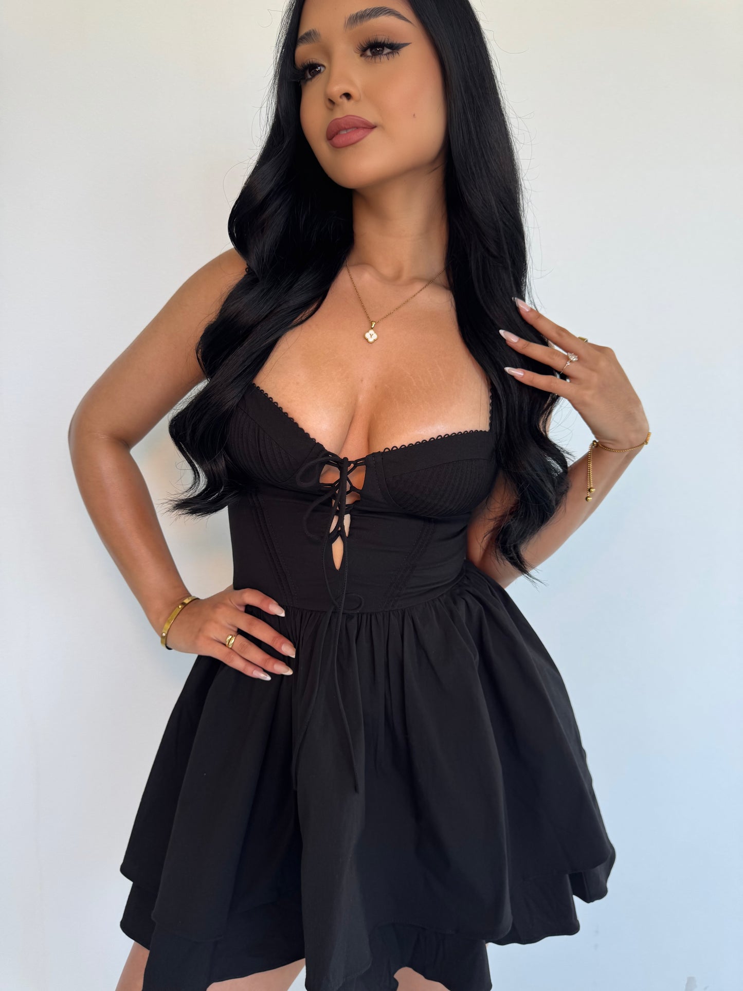 Melting black dress