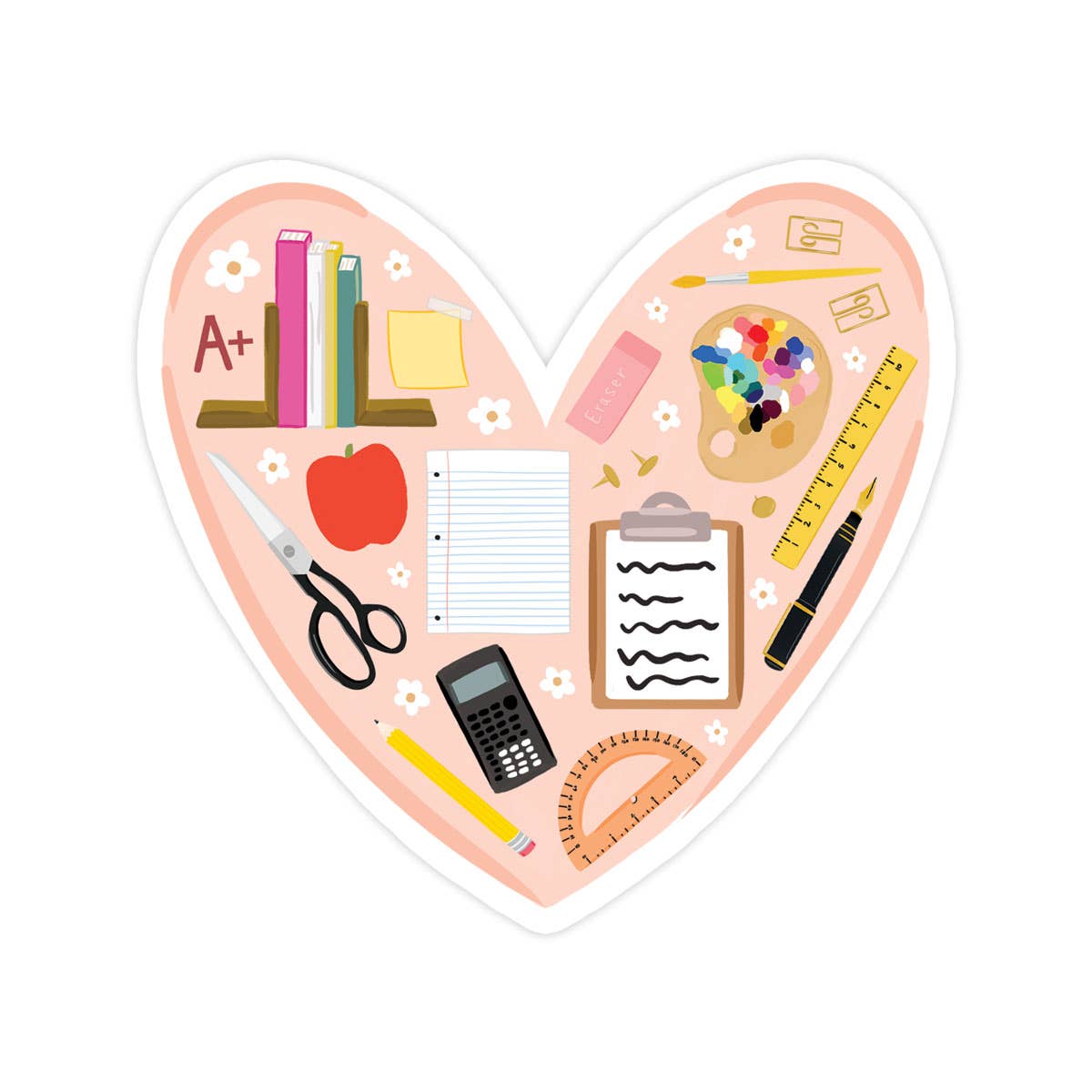 Teacher Love Vinyl Sticker, Back to School