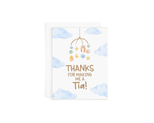 Thanks for Making me a Tía Card