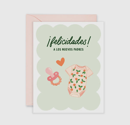 nuevos padres greeting card