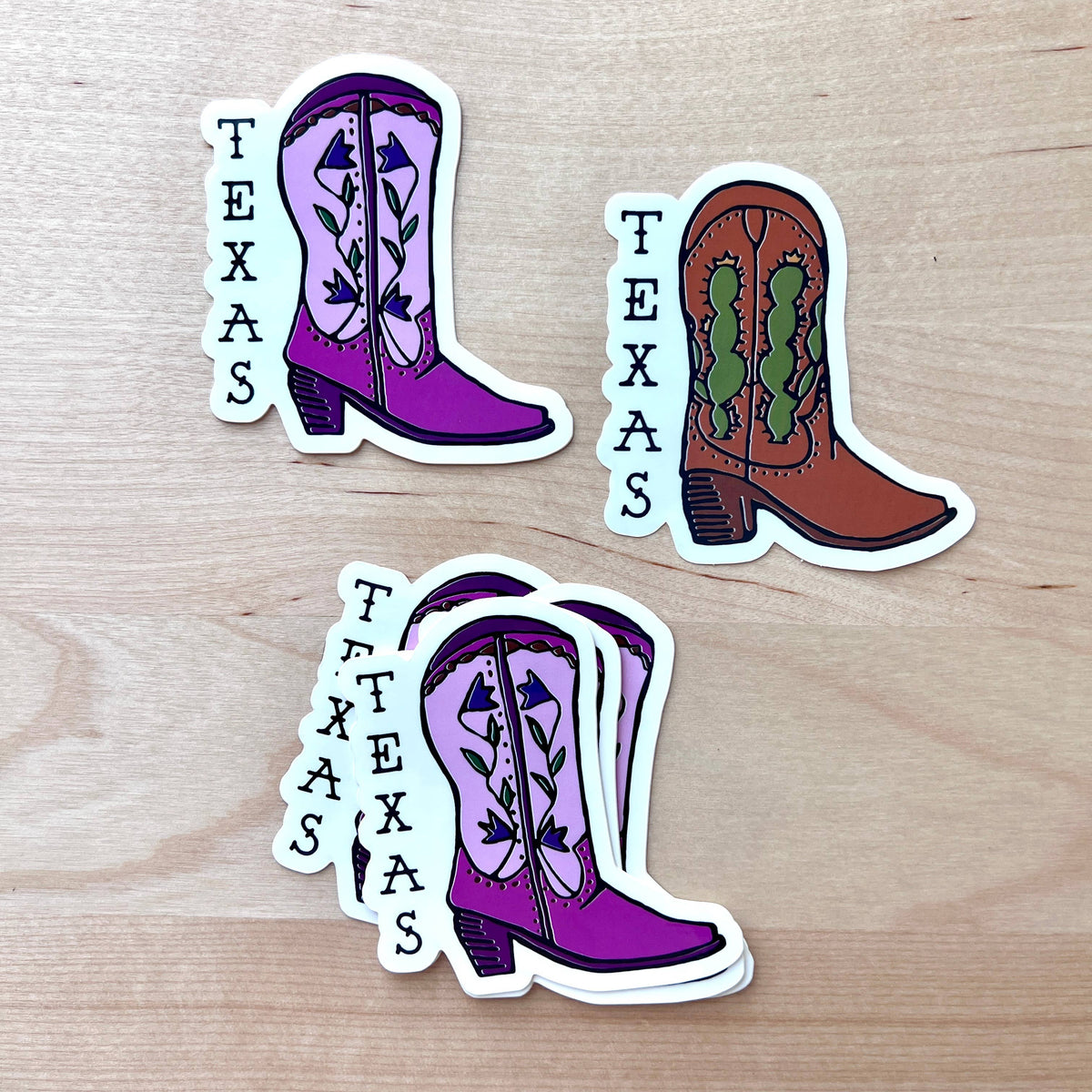 Pink Western Boot Sticker