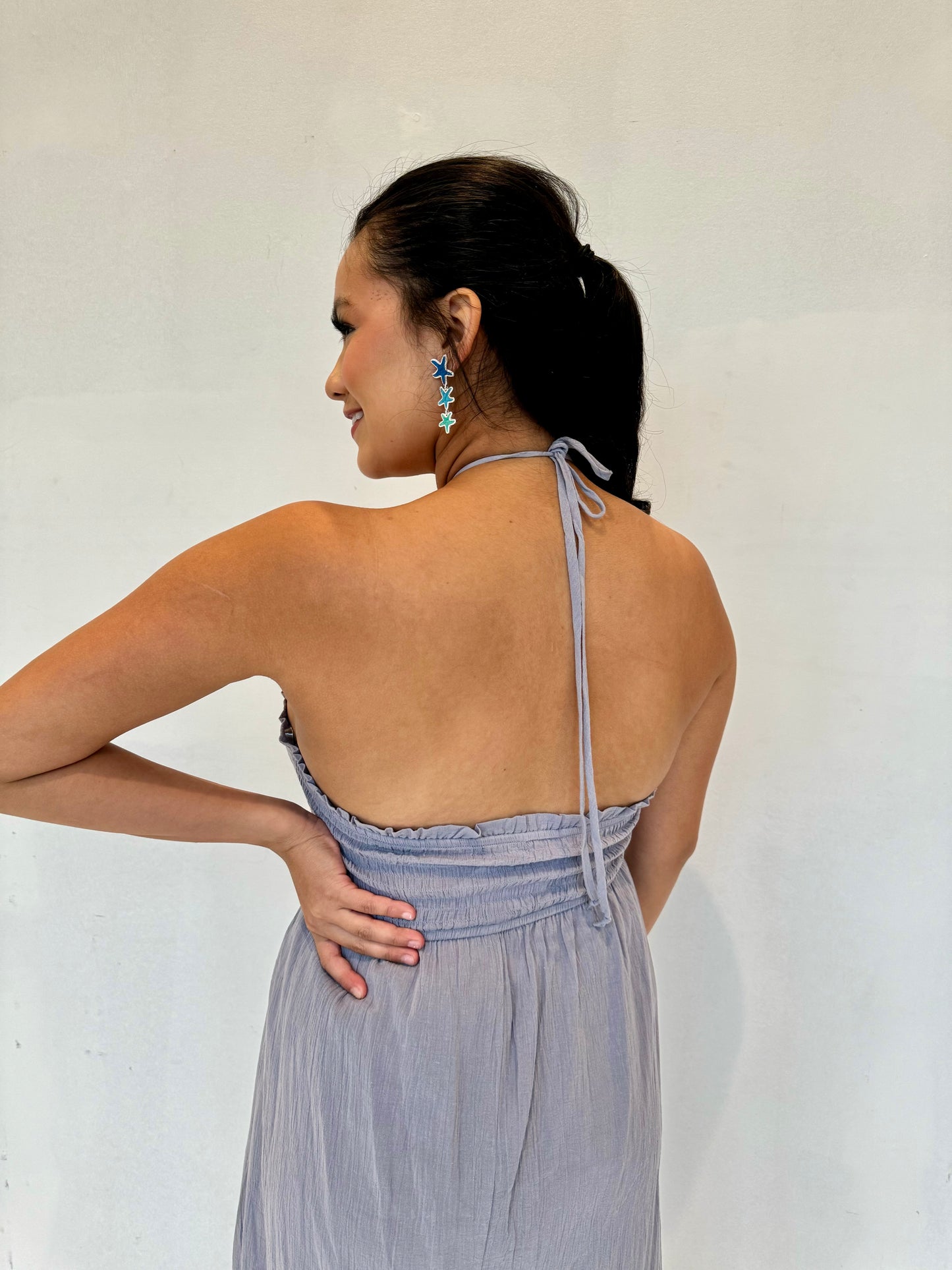 olivia halter midi dress