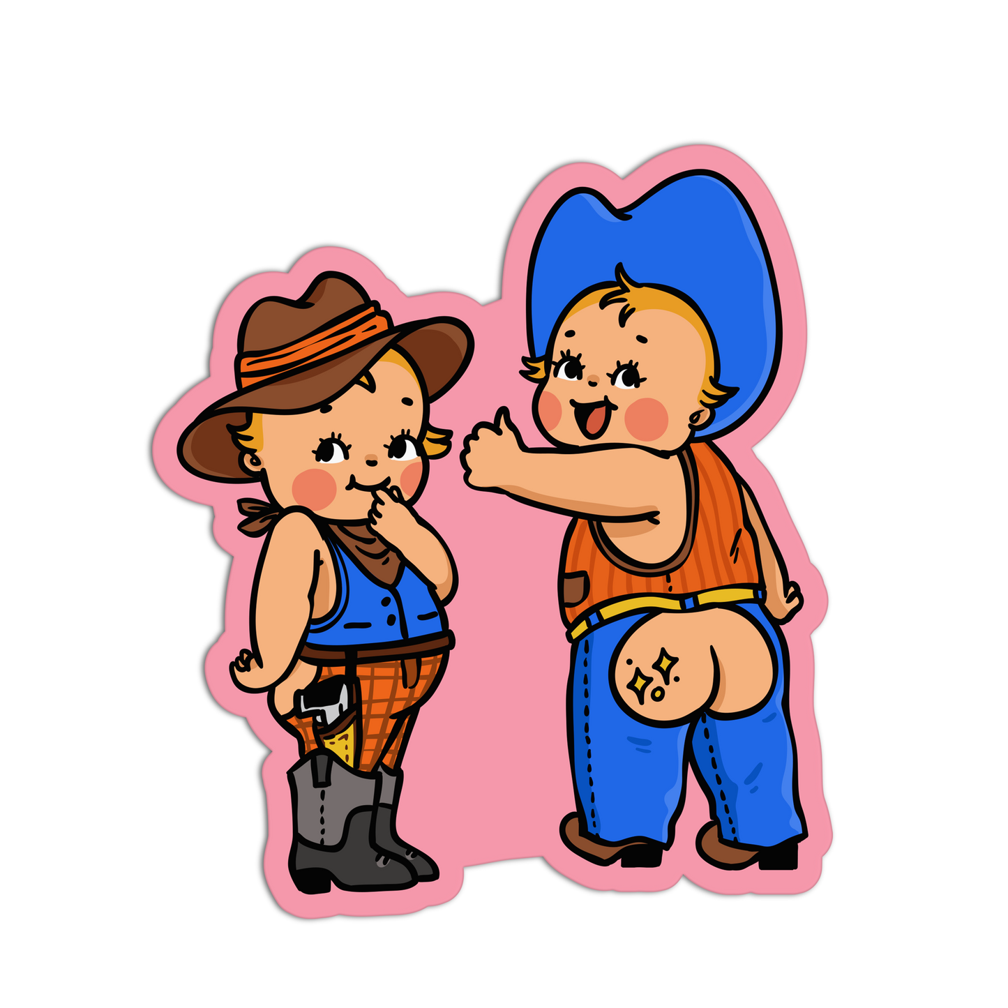 Retro Babies Vinyl Waterproof Stickers