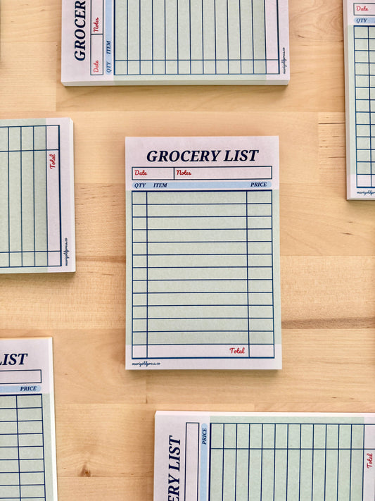 Guest Check Notepad Grocery List