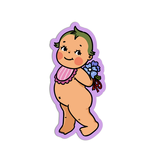Retro Babies Vinyl Waterproof Stickers