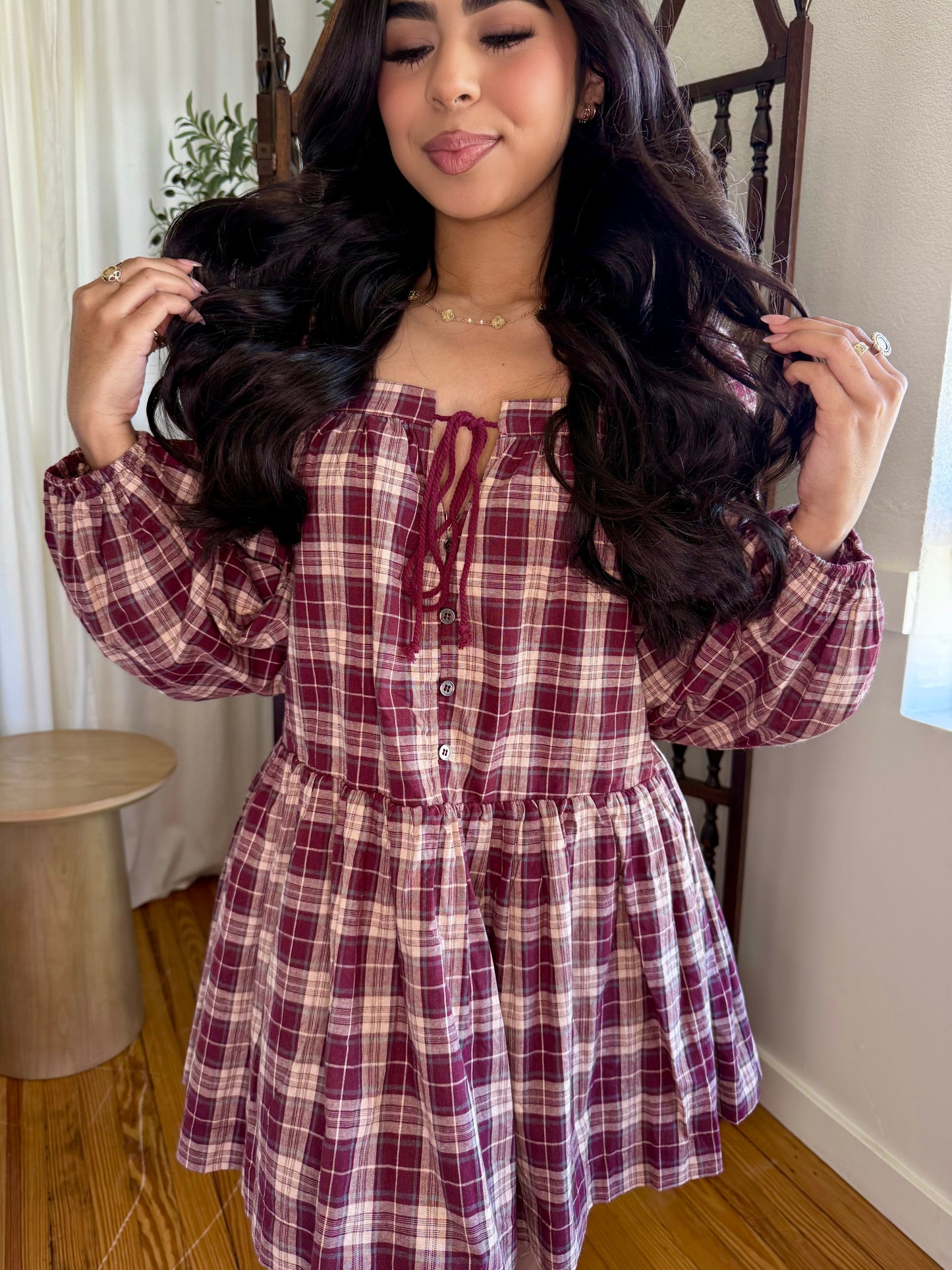 Pumpkin patch burgundy dress