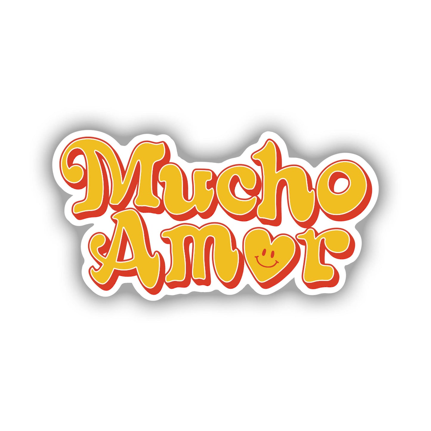 Mucho Amor Retro Vinyl Sticker