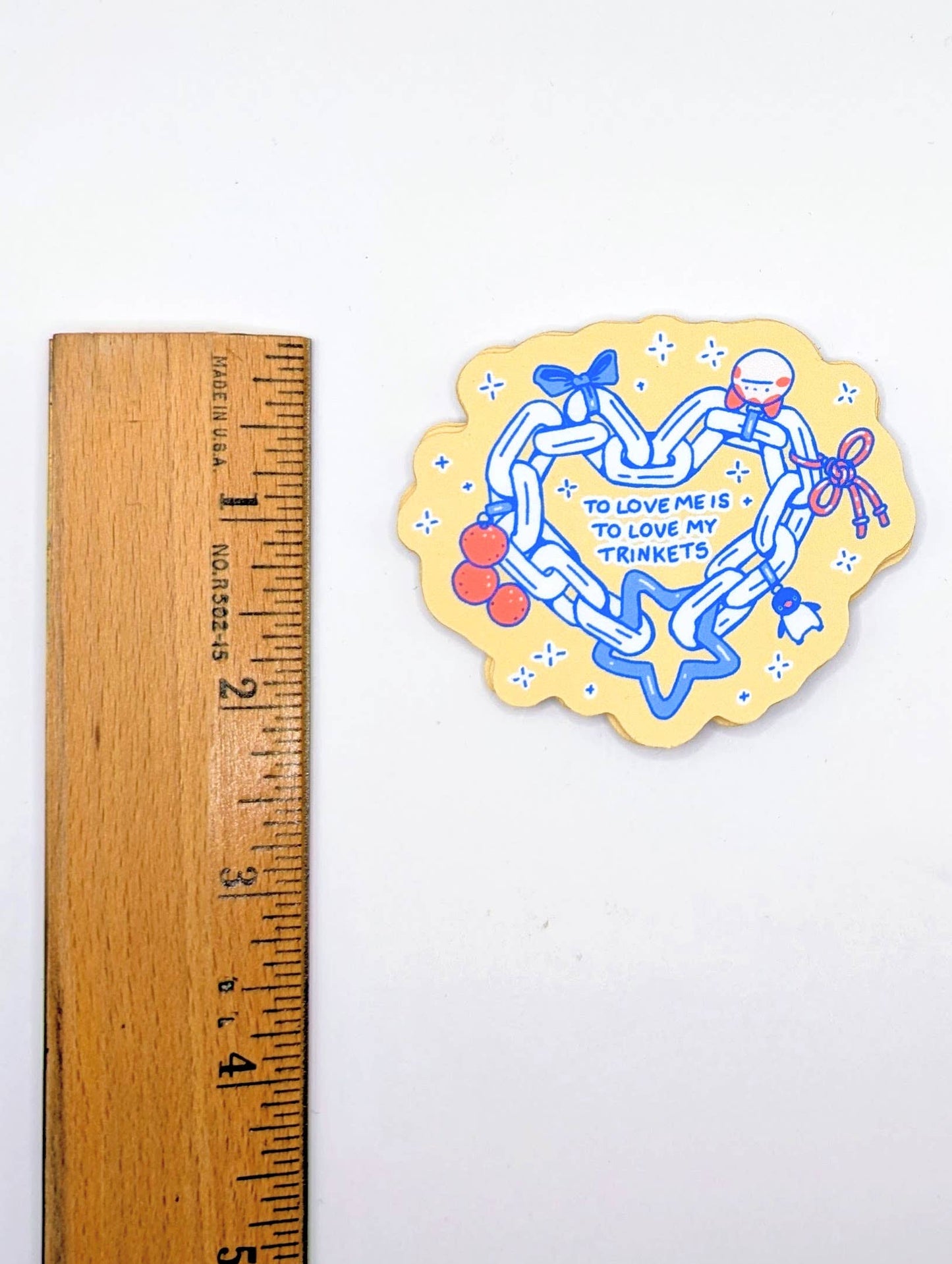 “To Love Me Is to Love My Trinkets” Sticker – Cute Aesthetic