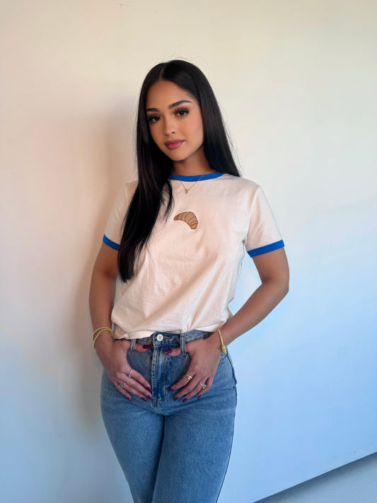 Croissant knit top