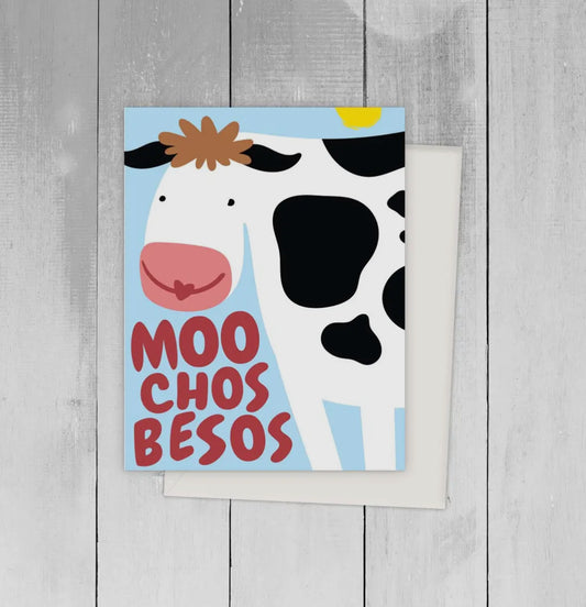 moo besos greeting card