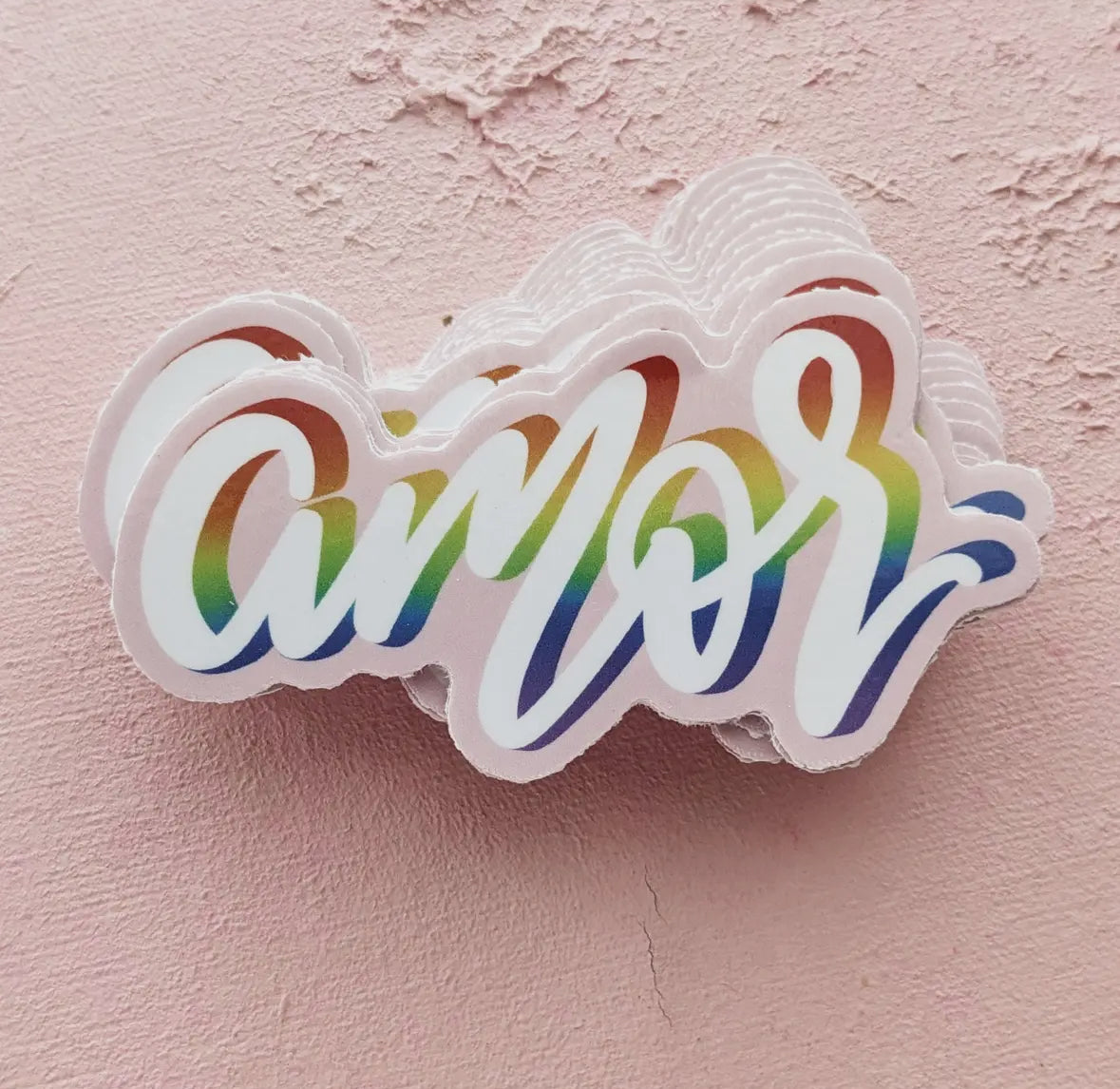 rainbow amor sticker
