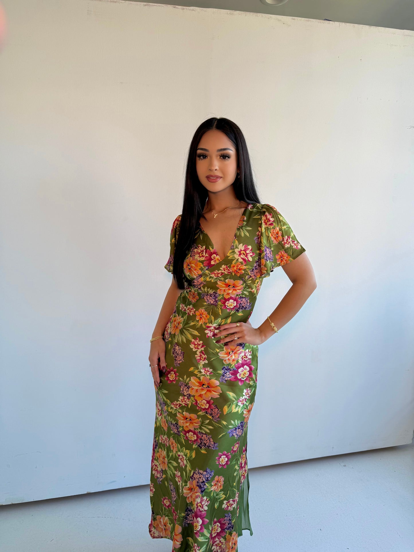 Willow garden olive dress