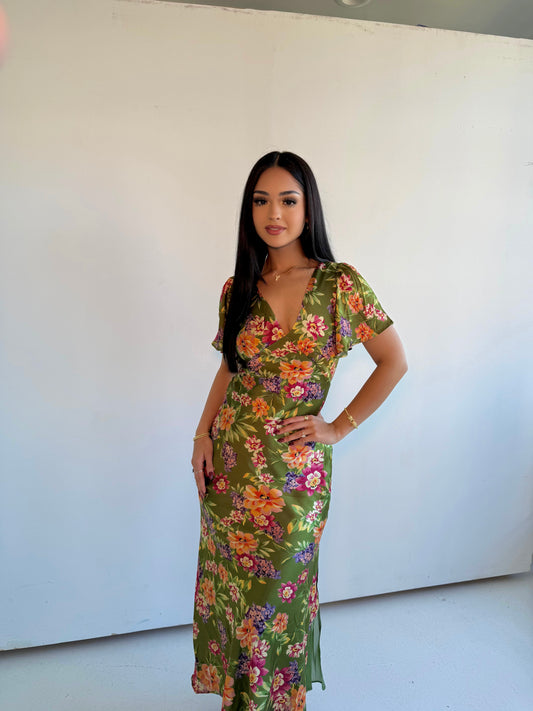 Willow garden olive dress
