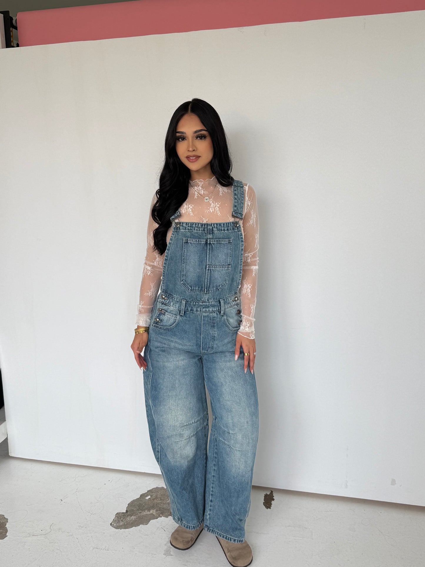 Duele el amor denim overalls