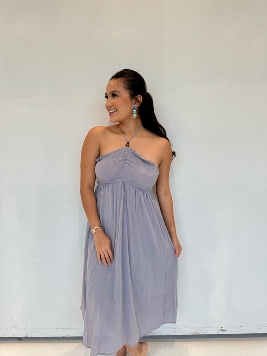 olivia halter midi dress