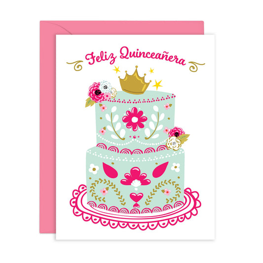 Feliz Quinceañera | Cake and Tiara card