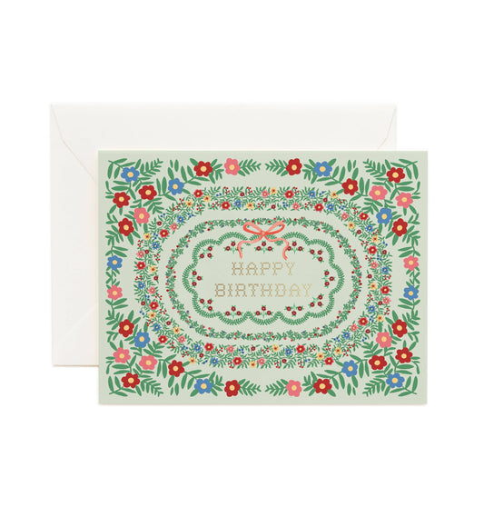 Rosette Birthday Card