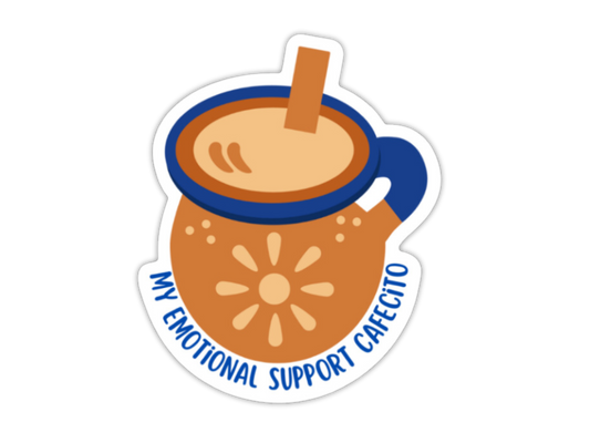 Emotional Support Cafecito Sticker