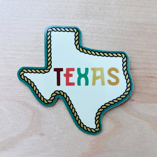 Texas Sticker Western Rope Sticker Waterproof