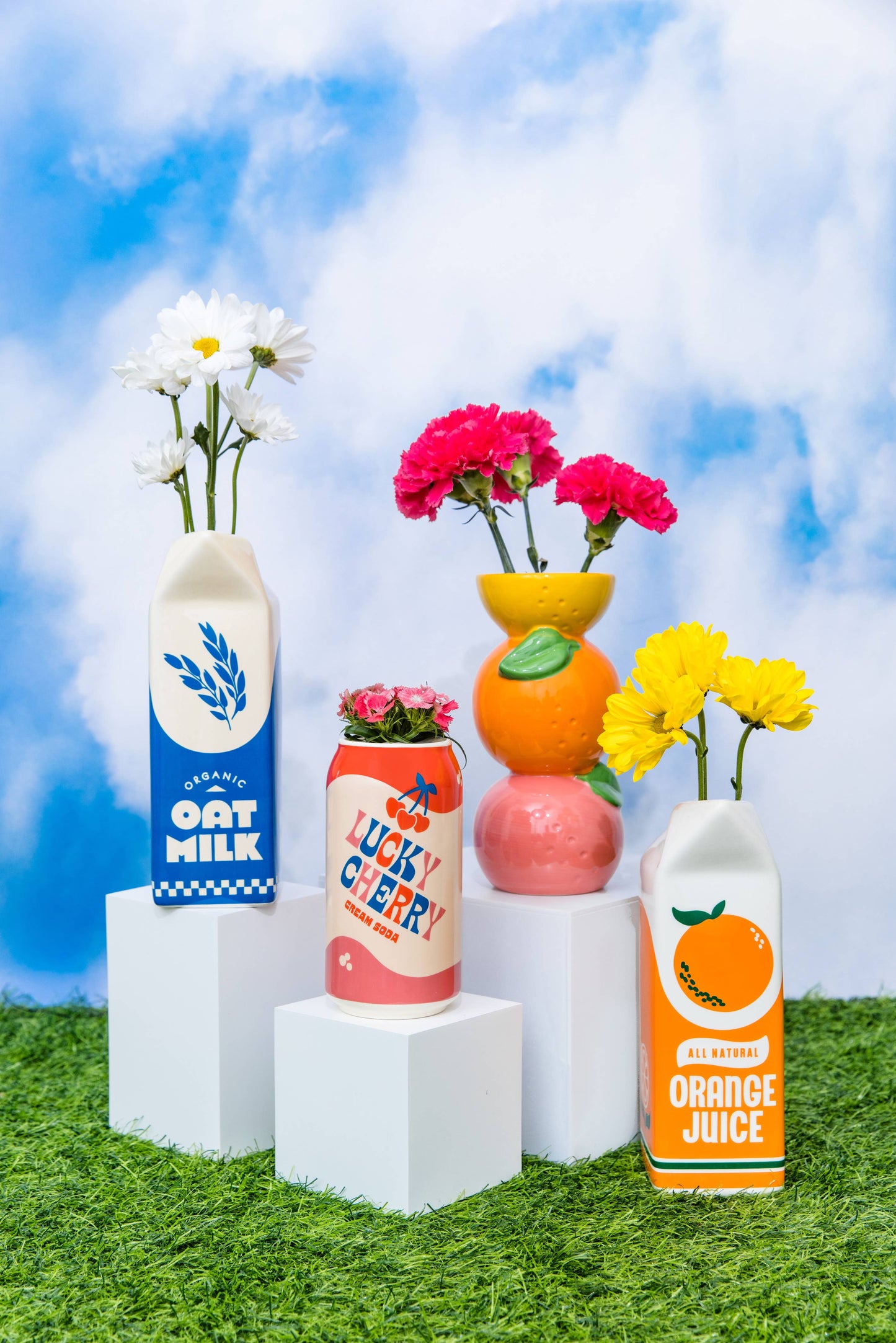 Ceramic Vase, Stacked Citrus