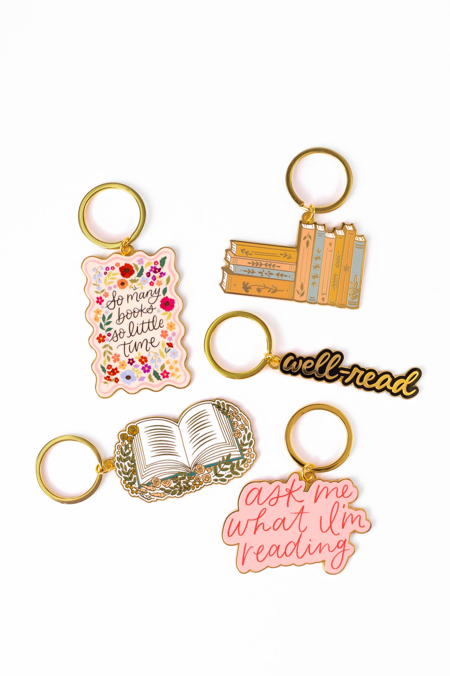 Ask Me What I'm Reading Metal Keychain 2x2.5 in. | Bookish
