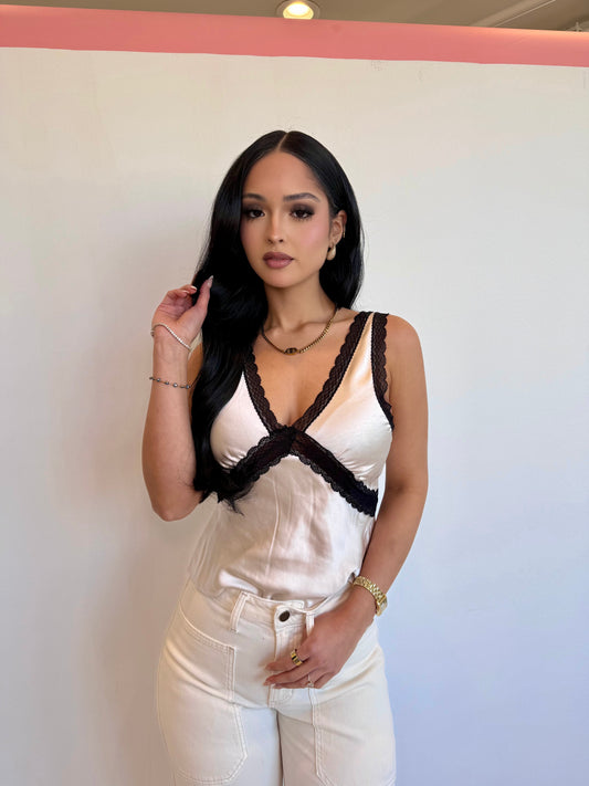 Belinda pearl white top