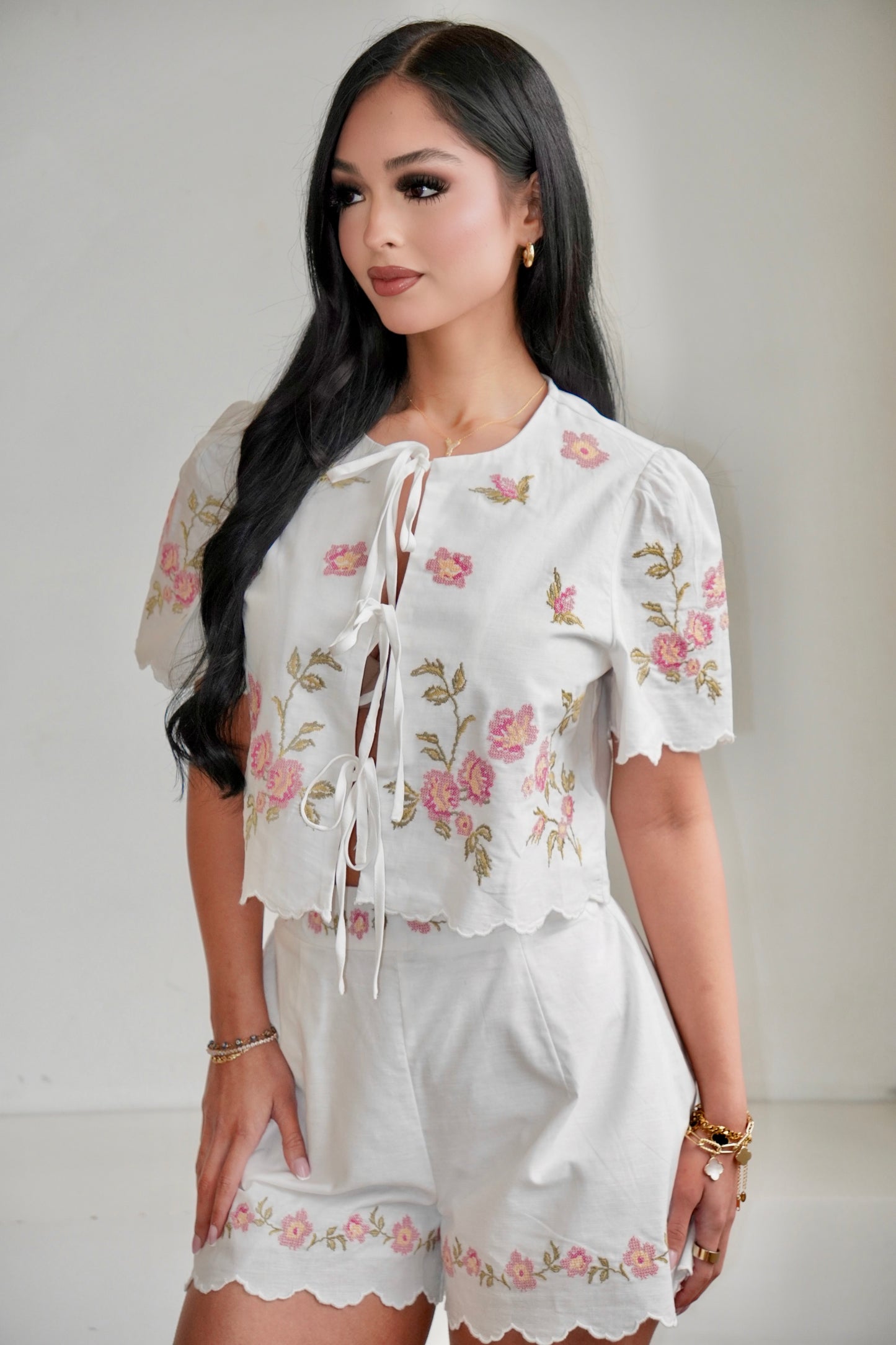 esmeralda embroidery top