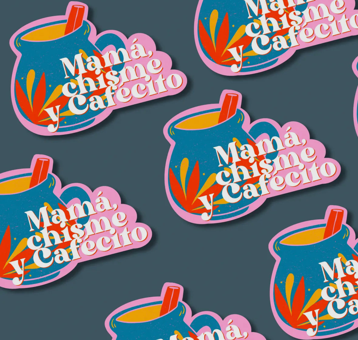 mama chisme y cafecito stickers
