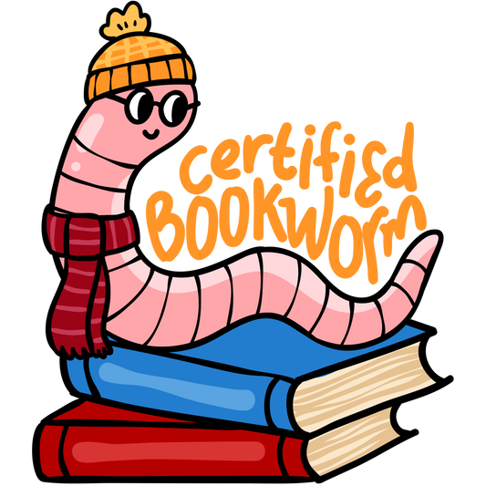 Certified Bookworm Textured Stickers