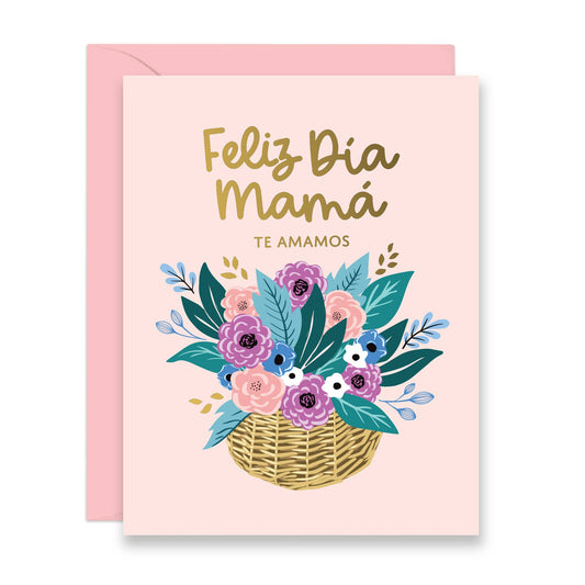 Feliz Dia Mamá | Gold Foil Card For Mom in Spanish