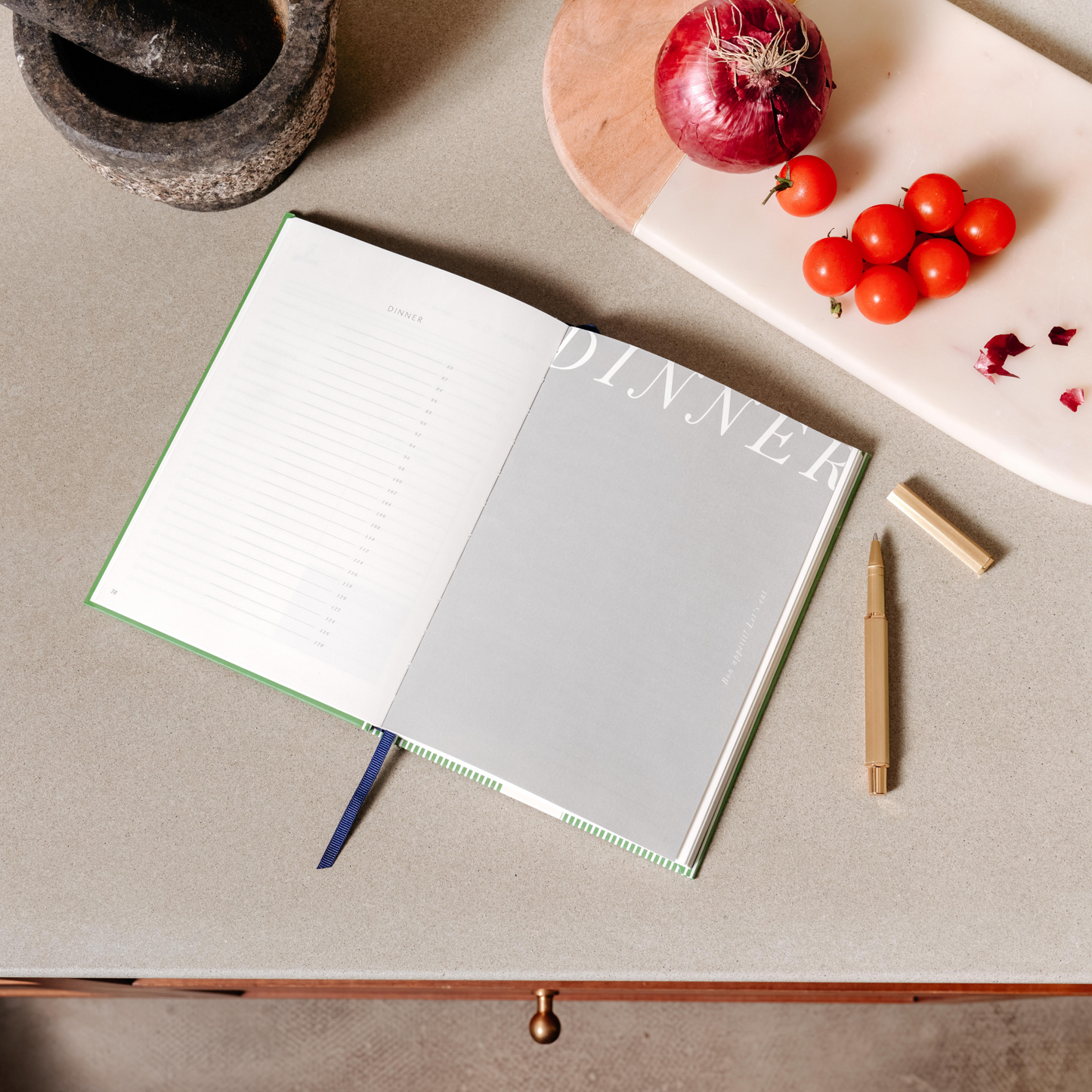 Guided Recipe Journal, A5 Hardcover - Al Fresco