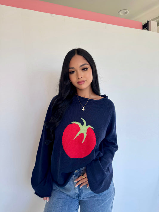 Tomato navy sweater
