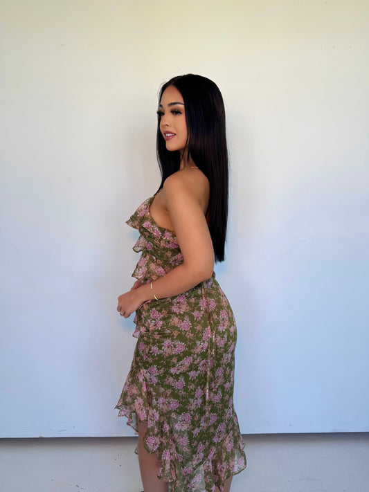 Olive bloom salsa dress
