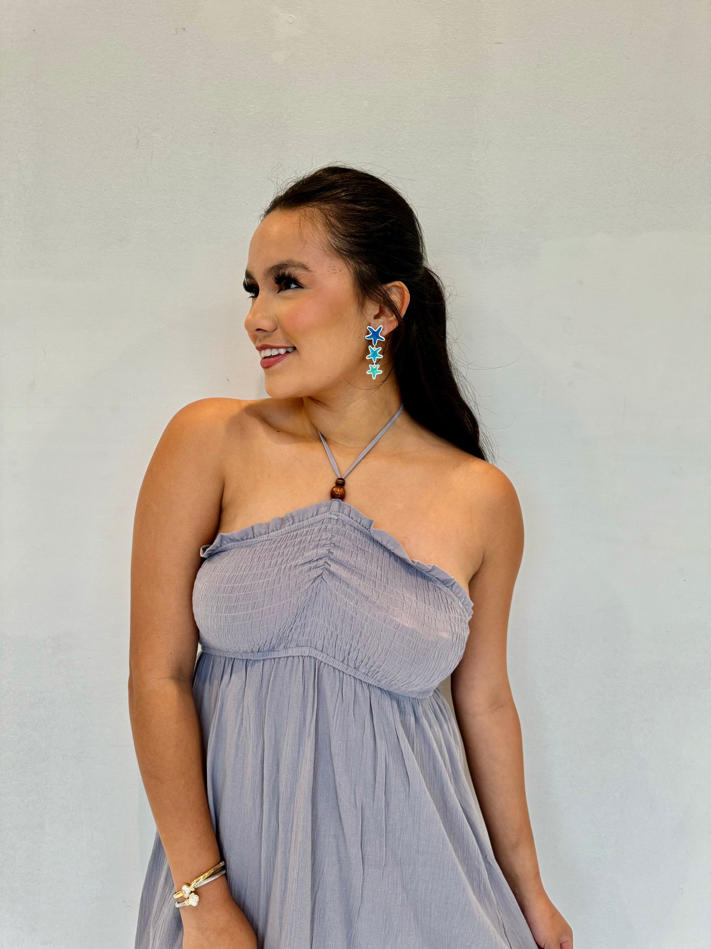 olivia halter midi dress