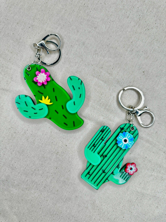 cactus mirror keychain