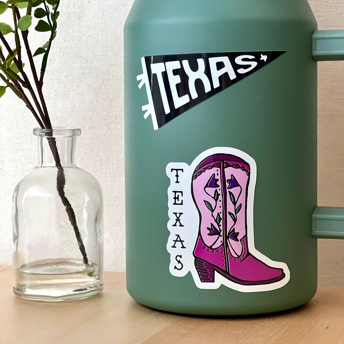 Pink Western Boot Sticker