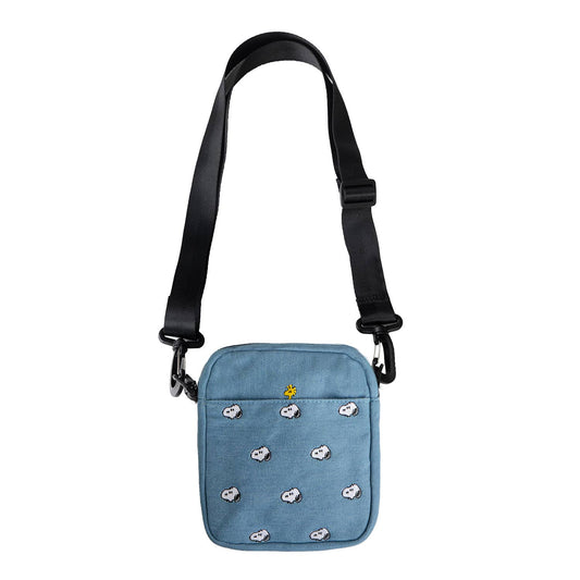Snoopy Embroidered Crossbody Bag (Denim)