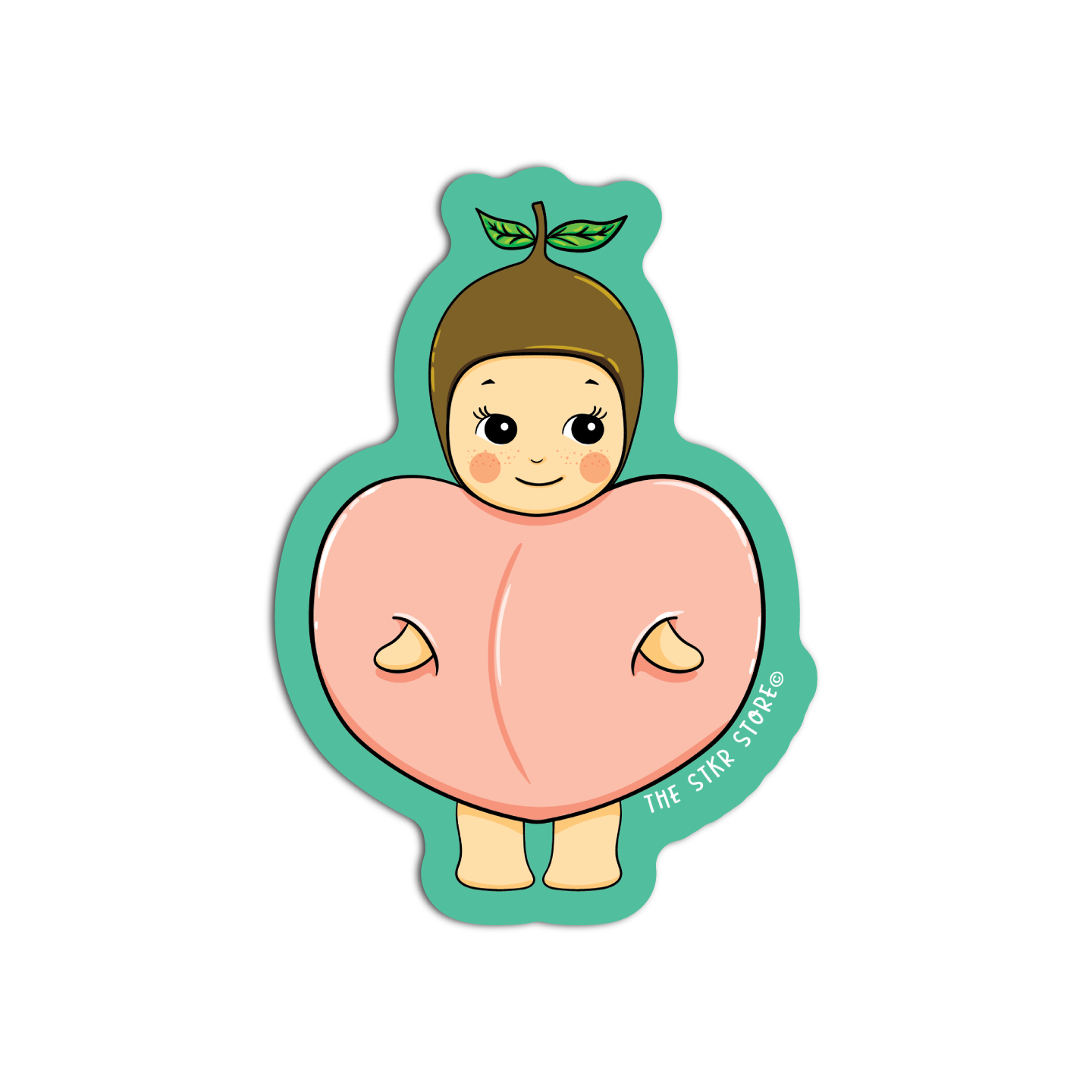 Baby Peach Vinyl Textured Sticker