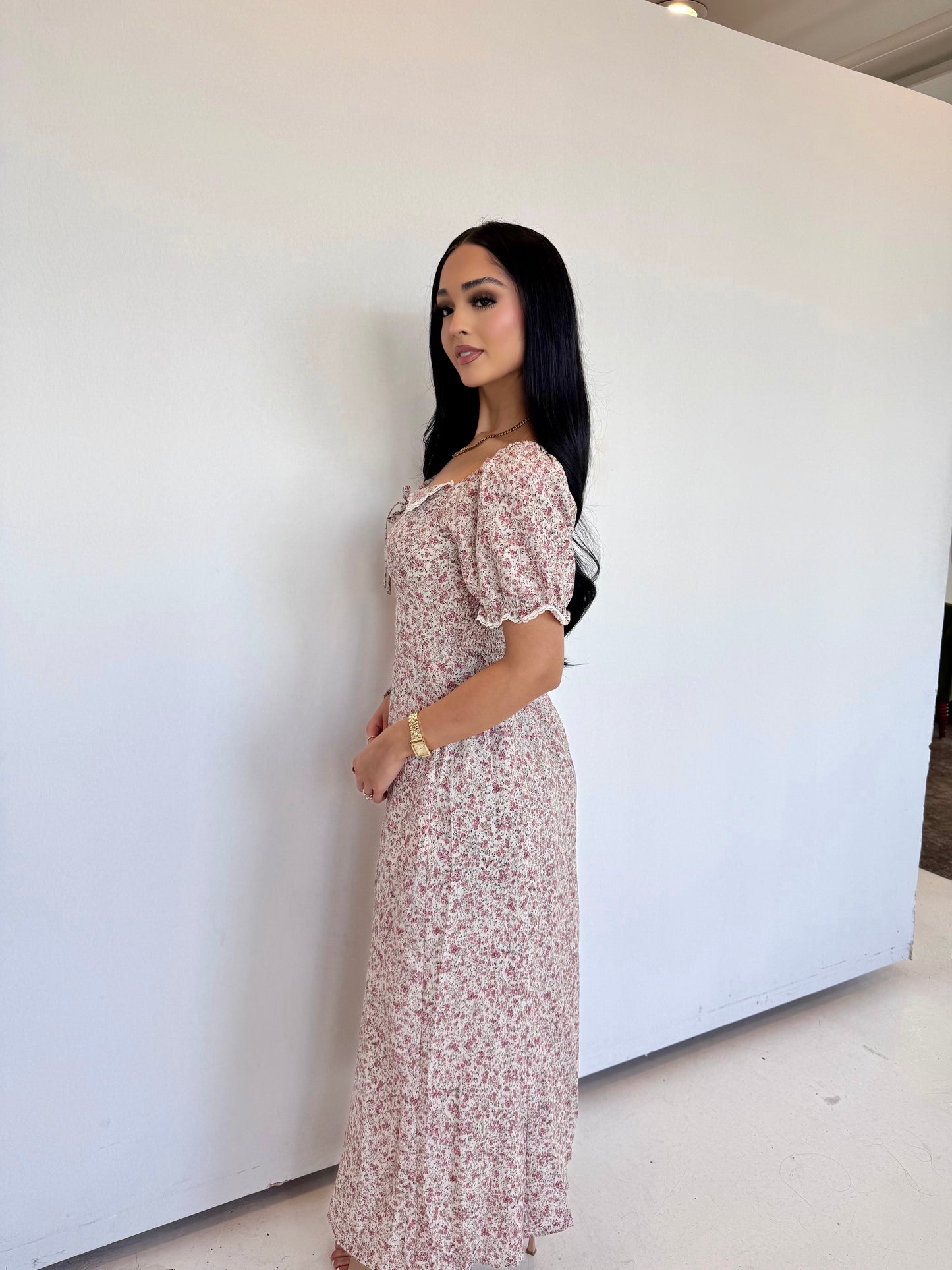 Rose cream dress