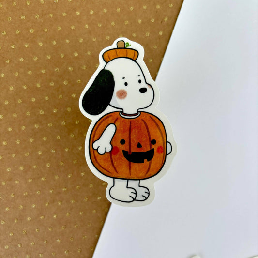 Snoopy Pumpkin Halloween Vinyl Sticker