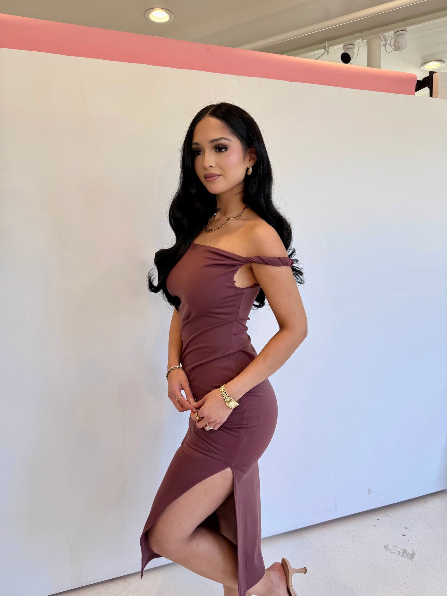 Chocolate dinner dress