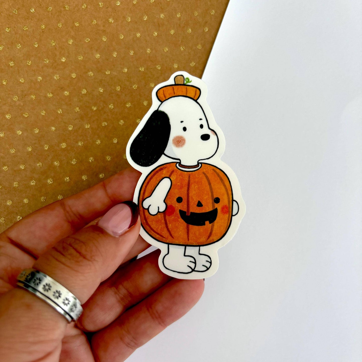 Snoopy Pumpkin Halloween Vinyl Sticker