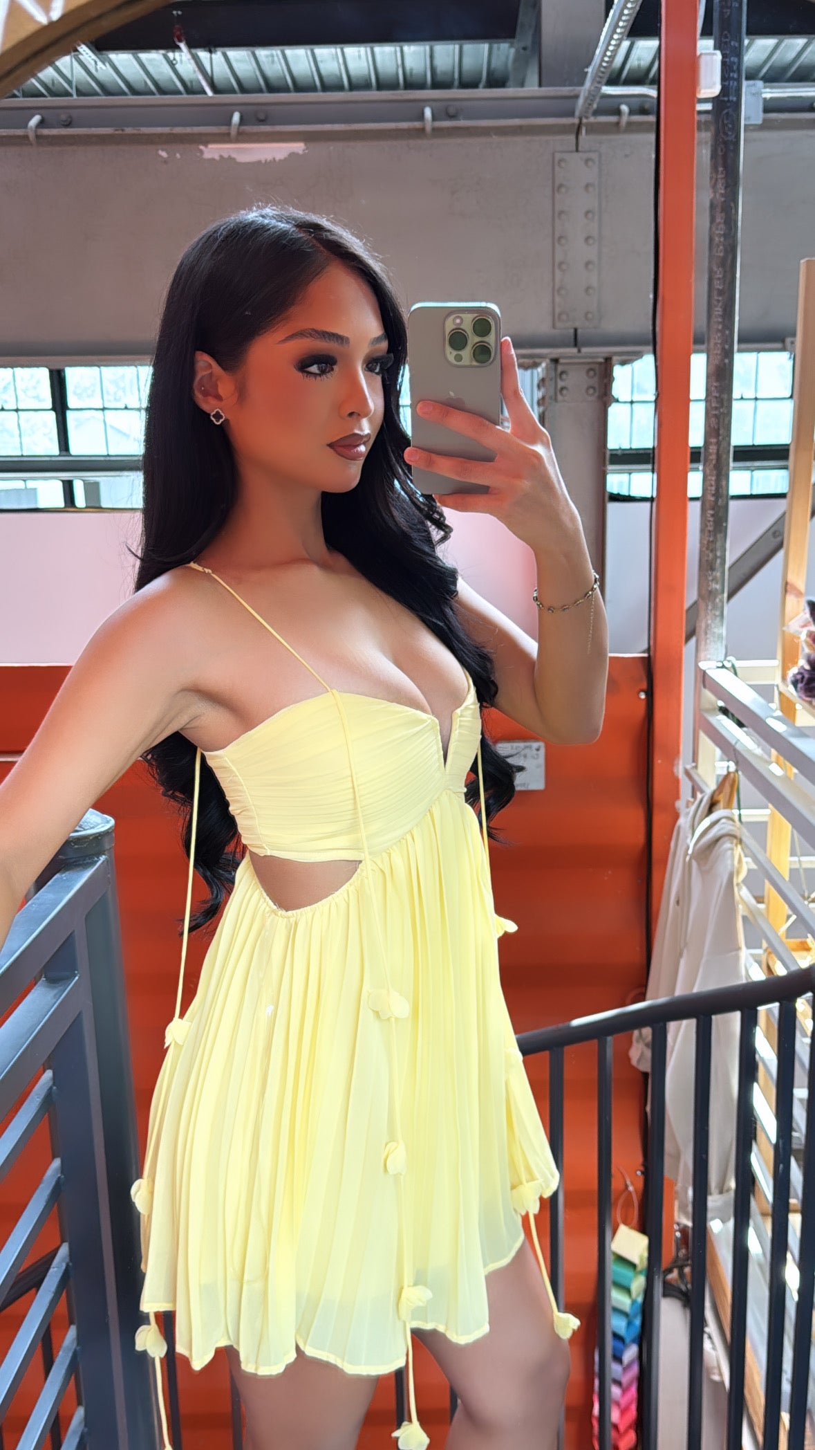 yellow baby doll dress