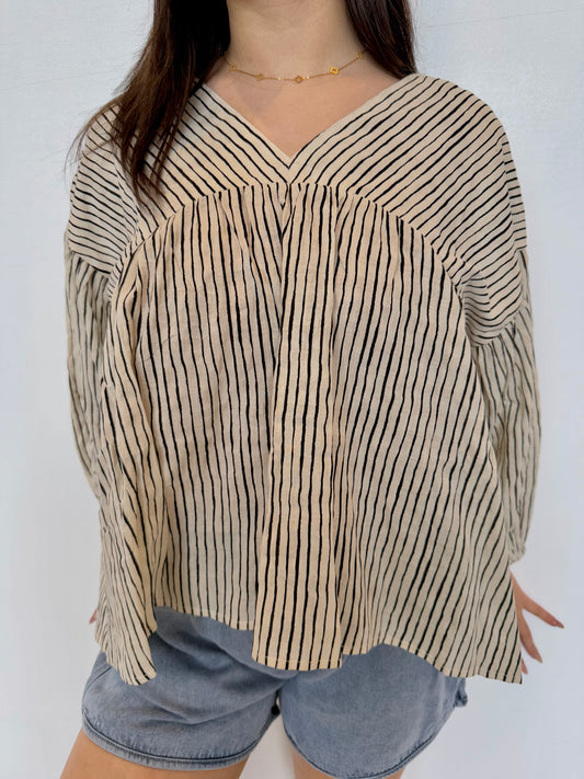 Andrea stripe ballon top