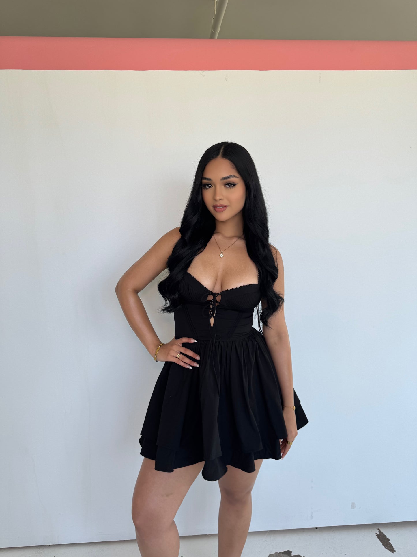 Melting black dress
