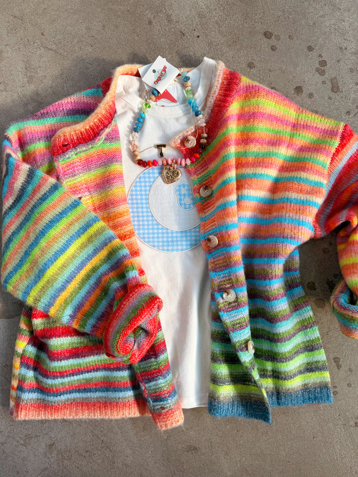 rainbow cardigan